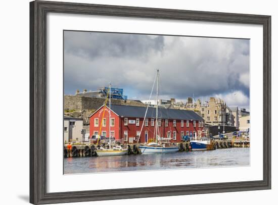 Views of the Port City of Lerwick, Shetland Islands, Scotland, United Kingdom, Europe-Michael Nolan-Framed Photographic Print