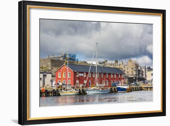 Views of the Port City of Lerwick, Shetland Islands, Scotland, United Kingdom, Europe-Michael Nolan-Framed Photographic Print