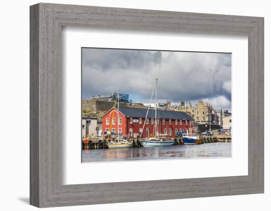 Views of the Port City of Lerwick, Shetland Islands, Scotland, United Kingdom, Europe-Michael Nolan-Framed Photographic Print