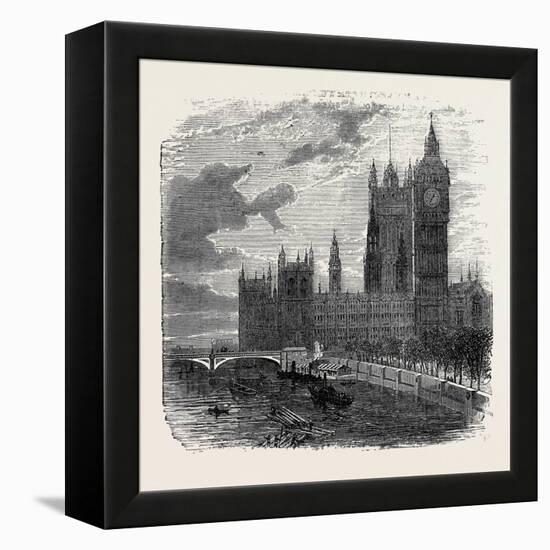 Views on the Embankment, Westminster, London, 1870, UK-null-Framed Premier Image Canvas