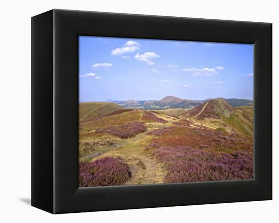 Views over Caradoc, Lawley and the Wrekin from the Long Mynd, Church Stretton Hills, Shropshire, En-Peter Barritt-Framed Premier Image Canvas