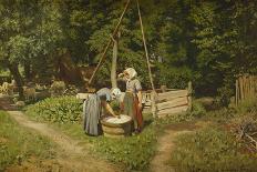 Girls at a Well. 1880-Viggo Pedersen-Giclee Print