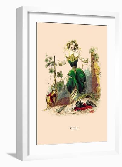 Vigne-J.J. Grandville-Framed Art Print