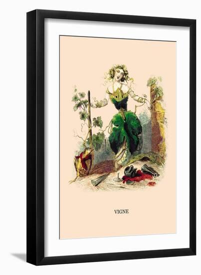 Vigne-J.J. Grandville-Framed Art Print