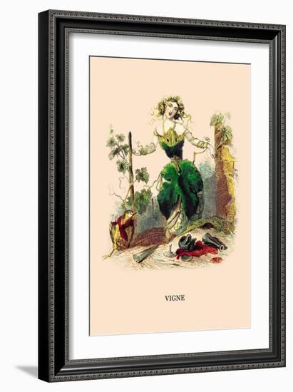 Vigne-J.J. Grandville-Framed Art Print