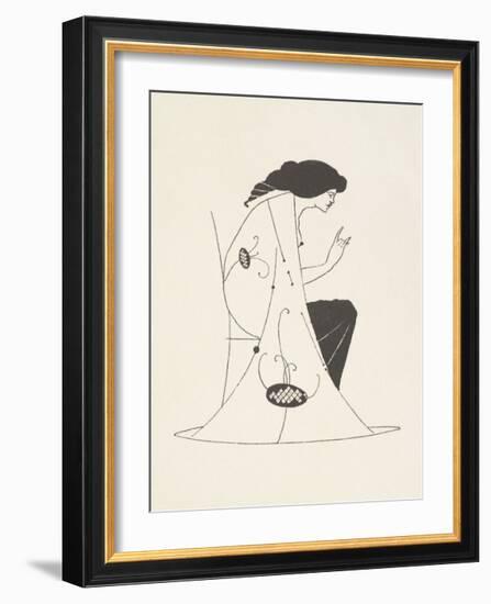 Vignette from Bon-Mots of Smith and Sheridan, 1893 - Assise-Aubrey Beardsley-Framed Premium Giclee Print