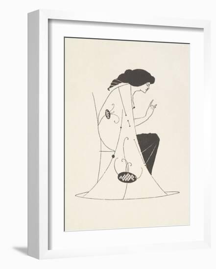 Vignette from Bon-Mots of Smith and Sheridan, 1893 - Assise-Aubrey Beardsley-Framed Premium Giclee Print