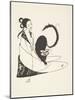 Vignette from Bon-Mots of Smith and Sheridan, 1893 - Le chat-Aubrey Beardsley-Mounted Premium Giclee Print