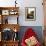 Vignette Of Womans Clothing And Jewelry Draping A Turquoise Chair In A Southwest Home In New Mexico-Hannah Dewey-Framed Photographic Print displayed on a wall