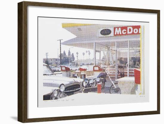 VIII - Store Front (Side) from One Culture Under God-Larry Stark-Framed Serigraph