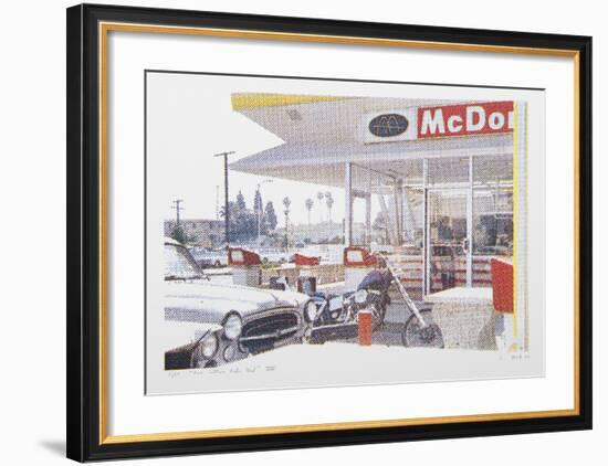 VIII - Store Front (Side) from One Culture Under God-Larry Stark-Framed Serigraph