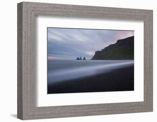 Vik, Southern Iceland. Reynisfjara Rock Formations and Black Sand Beach.-Marco Bottigelli-Framed Photographic Print