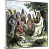 Viking Bard Singing of Heroic Legends to Northmen-null-Mounted Giclee Print