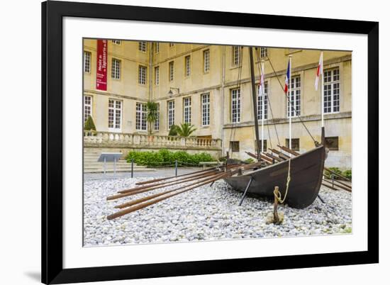 Viking Boat, Bayeux, Normandy, France-Russ Bishop-Framed Photographic Print