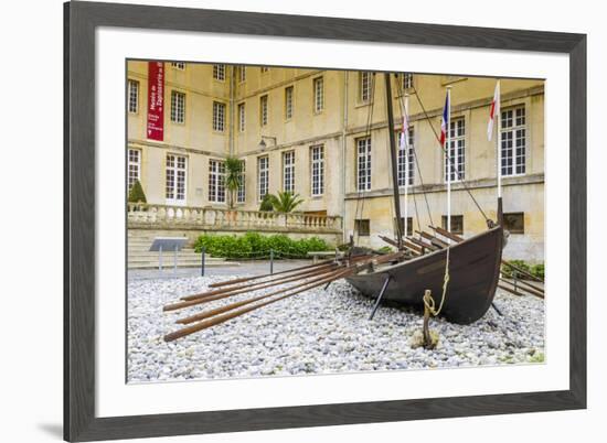 Viking Boat, Bayeux, Normandy, France-Russ Bishop-Framed Photographic Print