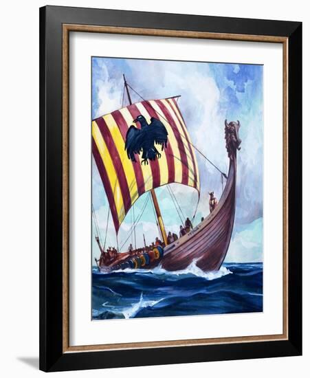 Viking Boat-null-Framed Giclee Print