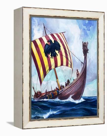 Viking Boat-null-Framed Premier Image Canvas