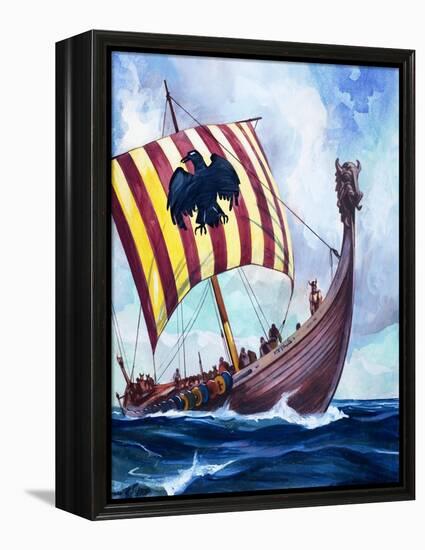 Viking Boat-null-Framed Premier Image Canvas