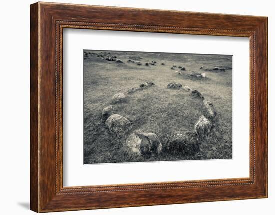 Viking Burial Ground, Lindholm Hoje, Aalborg-Lindholm, Jutland, Denmark-null-Framed Photographic Print