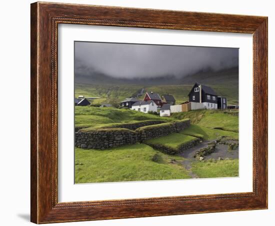 Viking Longhouse Dating from the 10th Century, Archaeological Site of Toftanes-Patrick Dieudonne-Framed Photographic Print