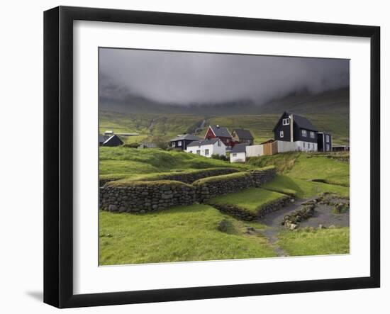Viking Longhouse Dating from the 10th Century, Archaeological Site of Toftanes-Patrick Dieudonne-Framed Photographic Print