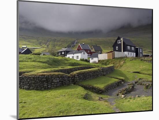 Viking Longhouse Dating from the 10th Century, Archaeological Site of Toftanes-Patrick Dieudonne-Mounted Photographic Print