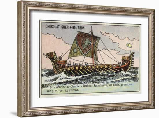 Viking Longship, 6th Century-null-Framed Giclee Print