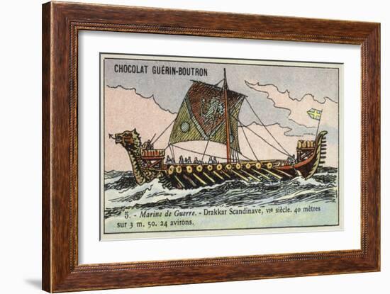 Viking Longship, 6th Century-null-Framed Giclee Print