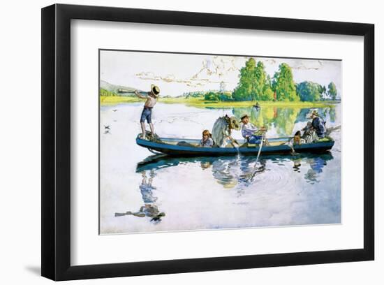 Viking Raid in Dalarna, 1900-Carl Larsson-Framed Art Print