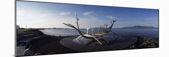 Viking Ship Sculpture at the Coast, Reykjavik, Iceland-null-Mounted Photographic Print