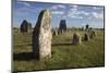 Viking Stone Ship Burial Ground of Gettlinge and Windmill, Sweden-Stuart Black-Mounted Photographic Print
