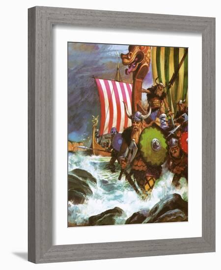 Vikings-English School-Framed Giclee Print