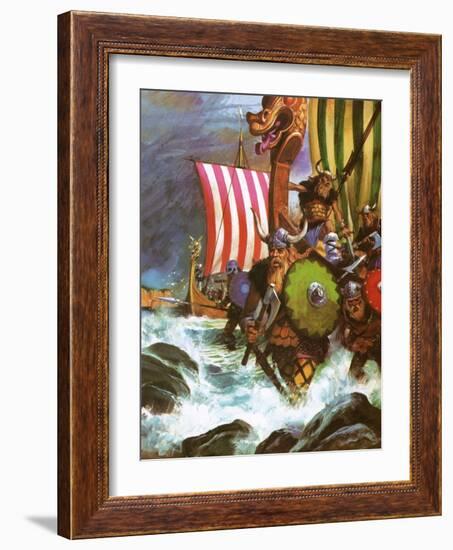 Vikings-English School-Framed Giclee Print