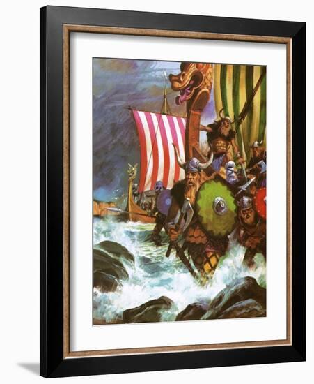 Vikings-English School-Framed Giclee Print