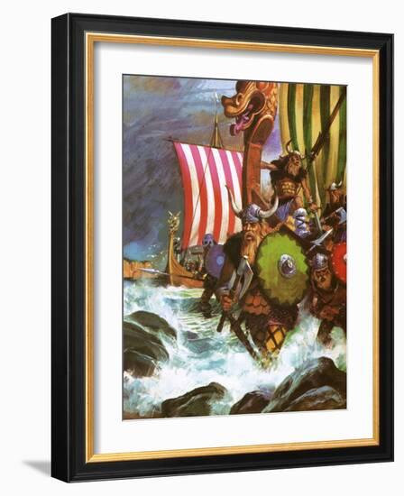 Vikings-English School-Framed Giclee Print