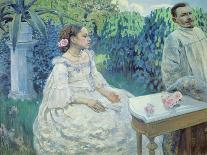 Self Portrait of the Artist with His Sister, Elena Borisova-Musatova, 1898-Viktor Elpidiforovich Borisov-musatov-Giclee Print