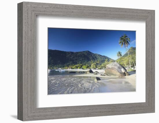 Vila do Abraao Beach, Ilha Grande, Rio de Janeiro State, Brazil, South America-Ian Trower-Framed Photographic Print