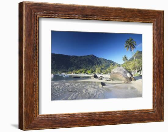 Vila do Abraao Beach, Ilha Grande, Rio de Janeiro State, Brazil, South America-Ian Trower-Framed Photographic Print