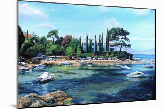 Villa and Boats, South of France-Trevor Neal-Mounted Giclee Print