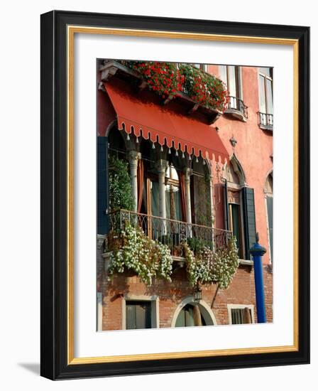 Villa Balcony, Venice, Italy-Lisa S^ Engelbrecht-Framed Photographic Print