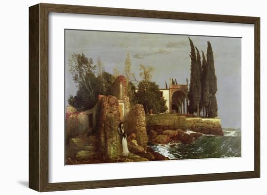 Villa by the Sea, 1878-Arnold Bocklin-Framed Giclee Print