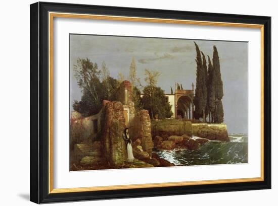 Villa by the Sea, 1878-Arnold Bocklin-Framed Giclee Print