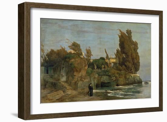 Villa by the Sea, 2. Version, 1865-Arnold Bocklin-Framed Giclee Print