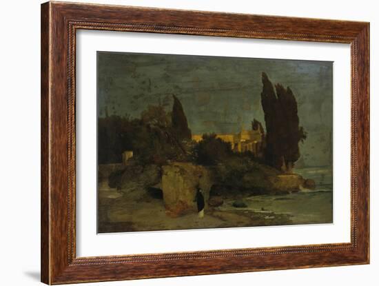 Villa by the Sea (First Version), about 1864-Arnold Bocklin-Framed Giclee Print