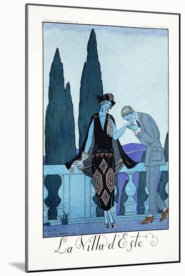 Villa d'Este, from 'Falbalas and Fanfreluches, Almanach des Modes Présentes-Georges Barbier-Mounted Giclee Print