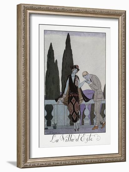 Villa D'Este Near Florence-Georges Barbier-Framed Giclee Print