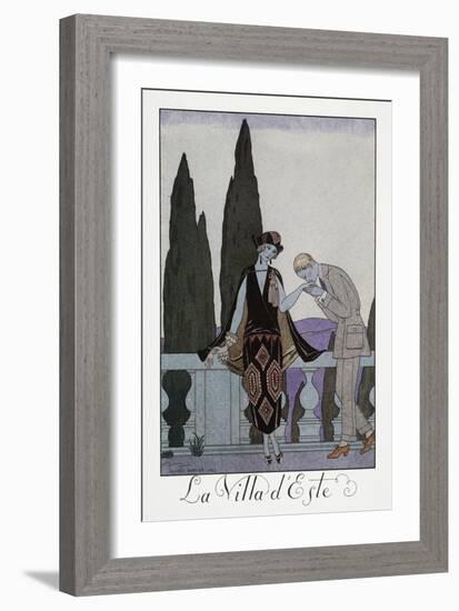 Villa D'Este Near Florence-Georges Barbier-Framed Giclee Print