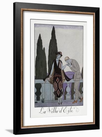 Villa D'Este Near Florence-Georges Barbier-Framed Giclee Print