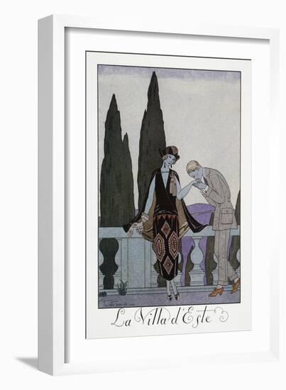 Villa D'Este Near Florence-Georges Barbier-Framed Giclee Print