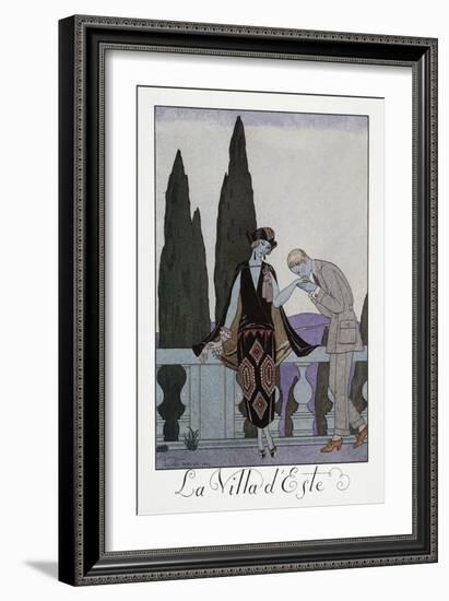 Villa D'Este Near Florence-Georges Barbier-Framed Giclee Print